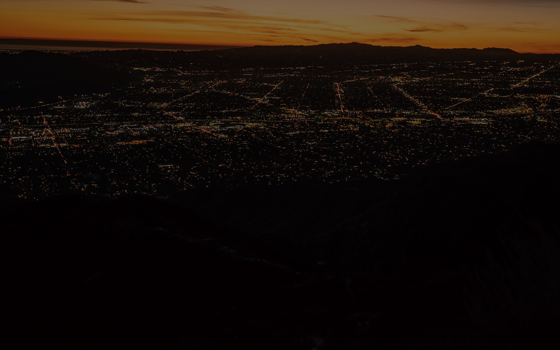 City lights view at night symbolizing vision and growth